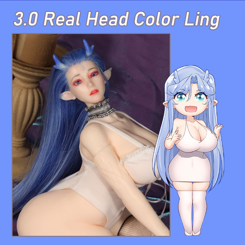 3.0 Color Ling: Mini Anime Sexpuppe 18+ Action Figur Elf Sex Puppe