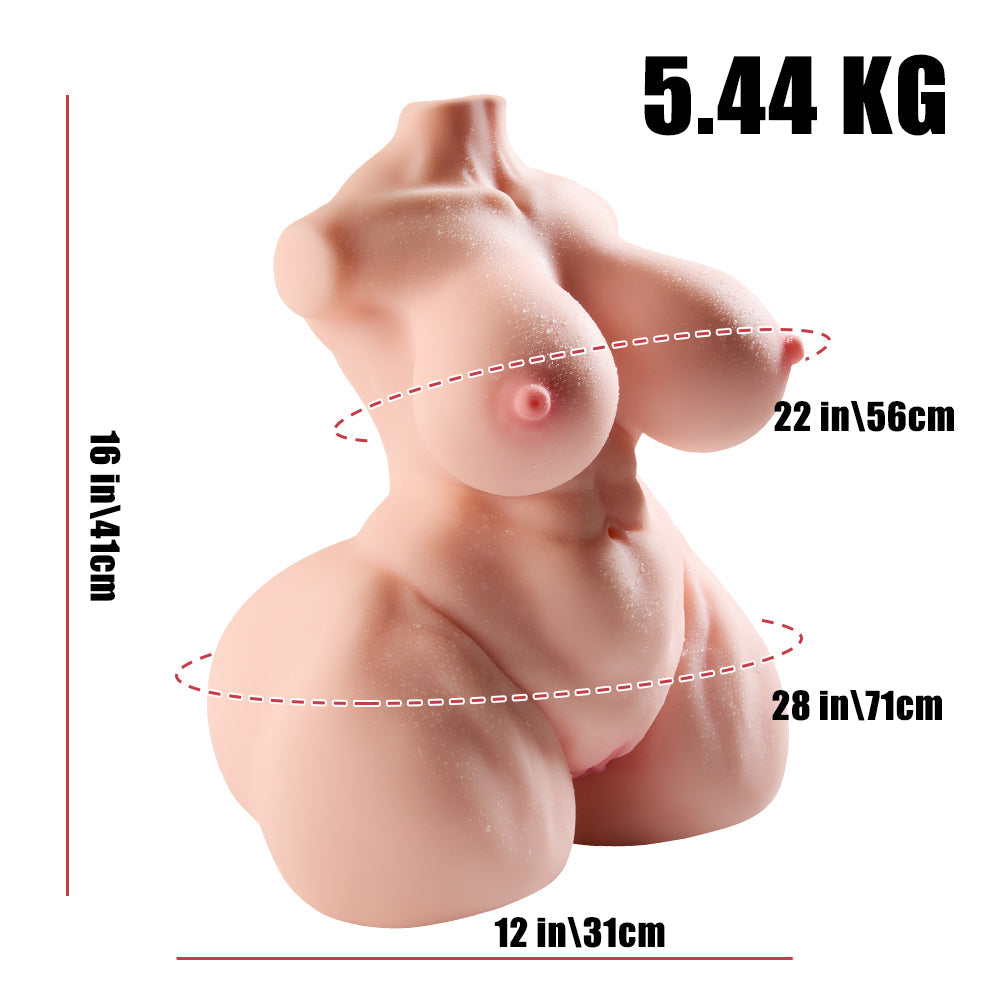 Emma: 5,3 kg muskulöser weiblicher Torso Sexpuppe Muskelmädchen Echte Sexpuppe