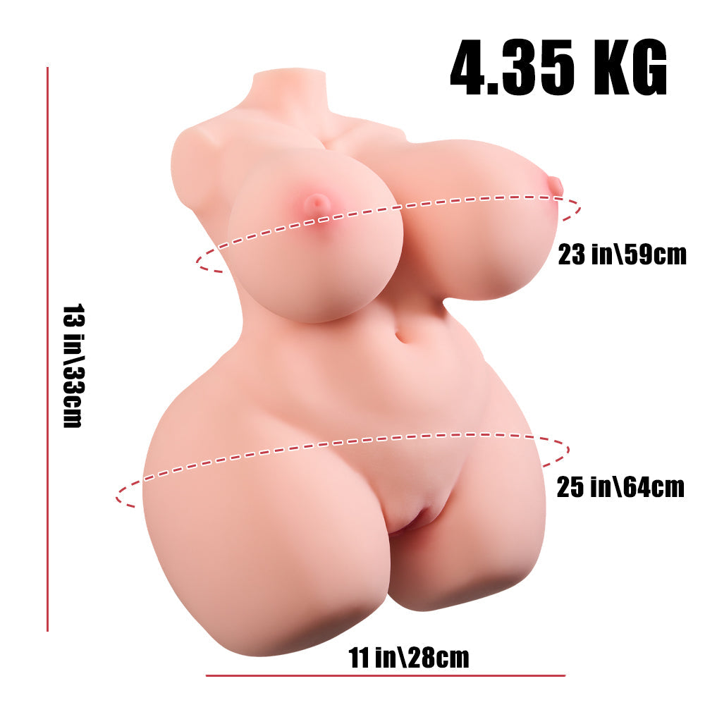 Asa: 4.3kg BBW Torso Sexpuppe - Dickes Mädchen mit großem Po - Realistische Sexpuppen