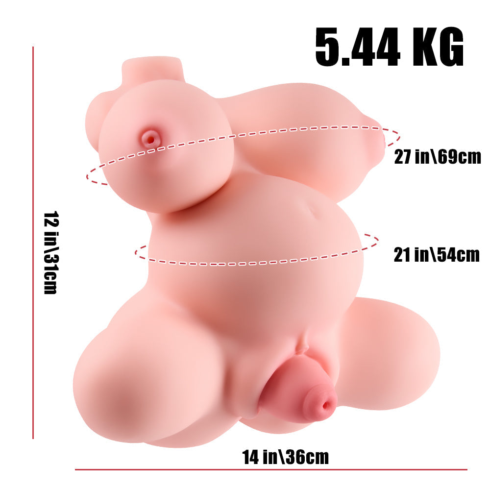 Marie: Schwangere Torso-Sexpuppe mit fickbaren Gebärmuttertitten, Hentai-Puppe