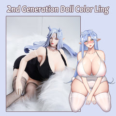 2.0 Color Ling: Silikon Mini Sex Puppe im Anime Stil
